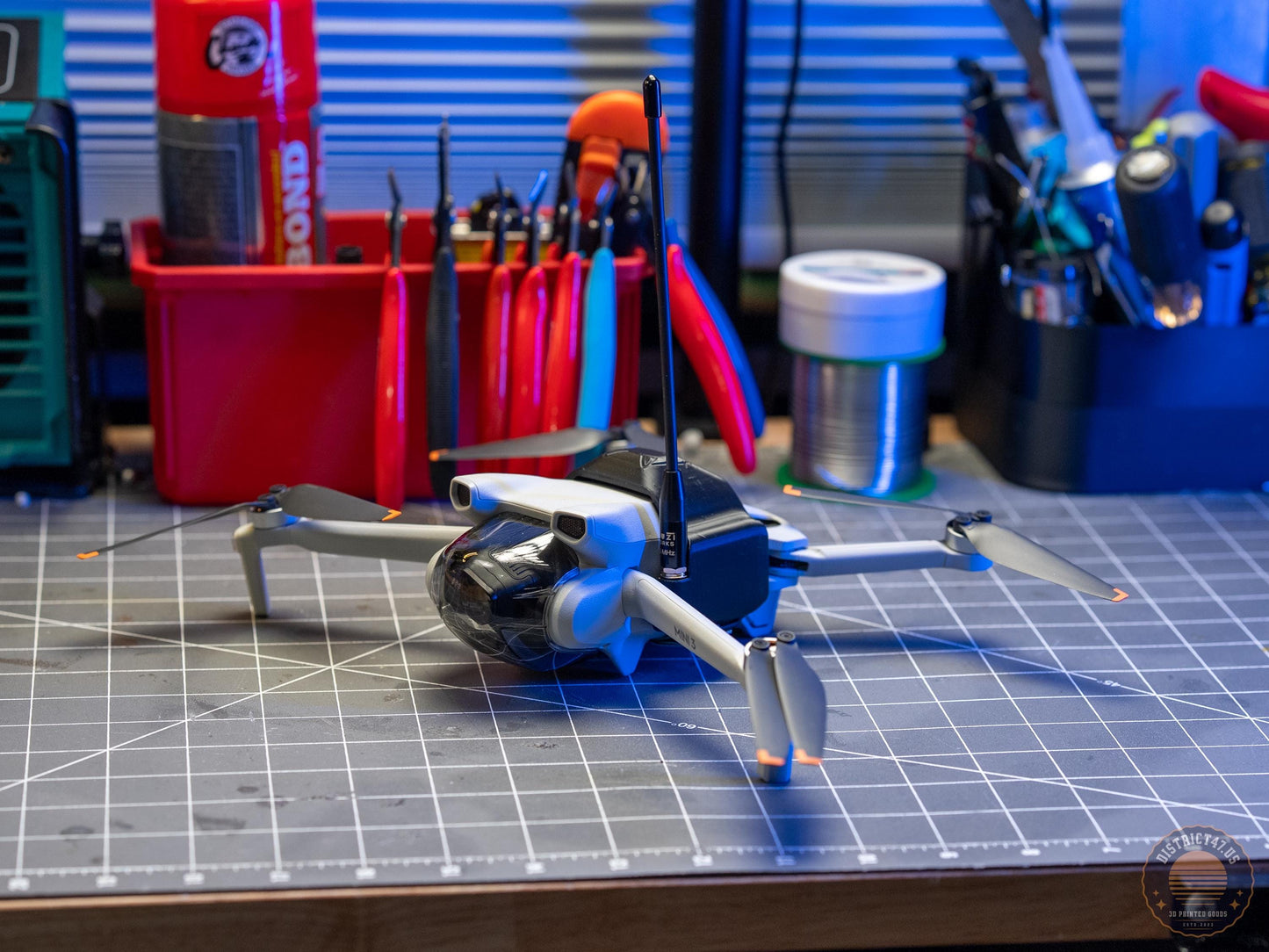 DJI Mini Mehstastic Off Grid Node with built in 1000mah battery