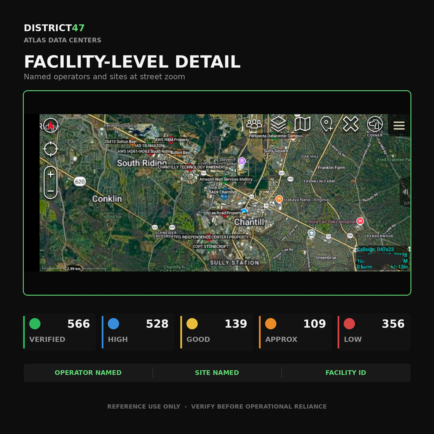 ATLAS Data Centers — 1,698 U.S. Facilities | Reliability-Graded KMZ for ATAK, TAK Aware & Google Earth
