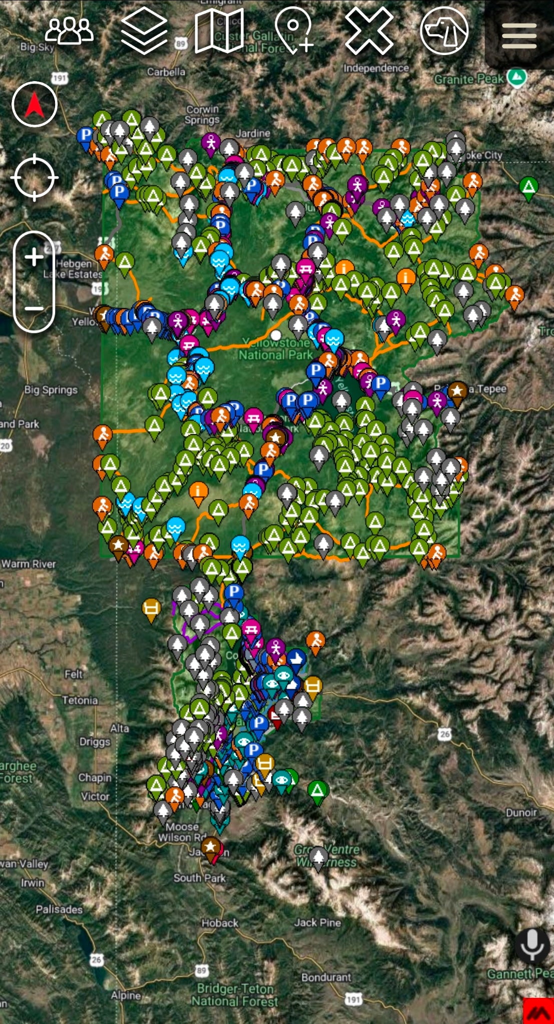 ATAK/TAK Aware (iPhone) US National Parks Field Guide