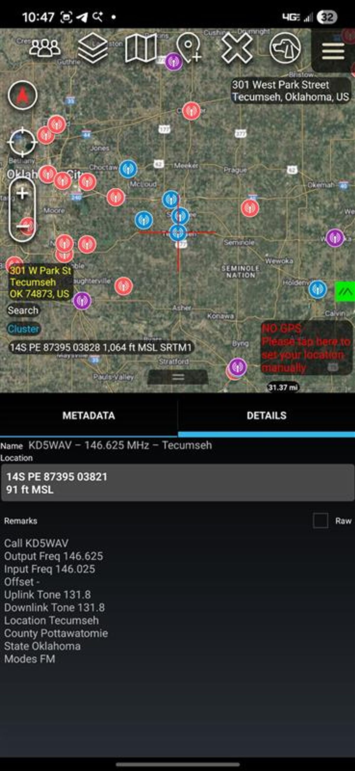 ATAK/TAK Aware (iPhone) VHF/UHF and GMRS Repeaters