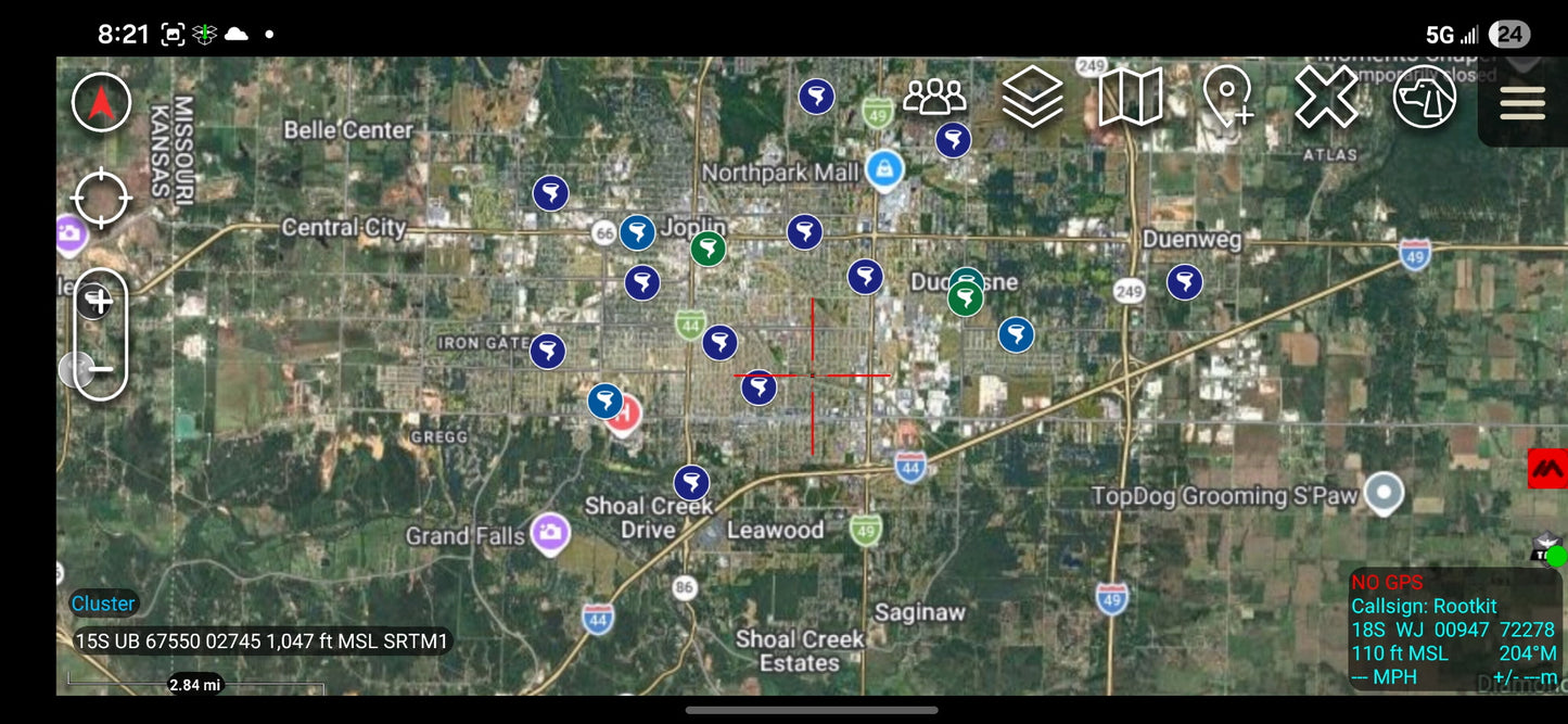 FREE ATAK/TAK Aware (iPhone) Public Tornado Shelter Map