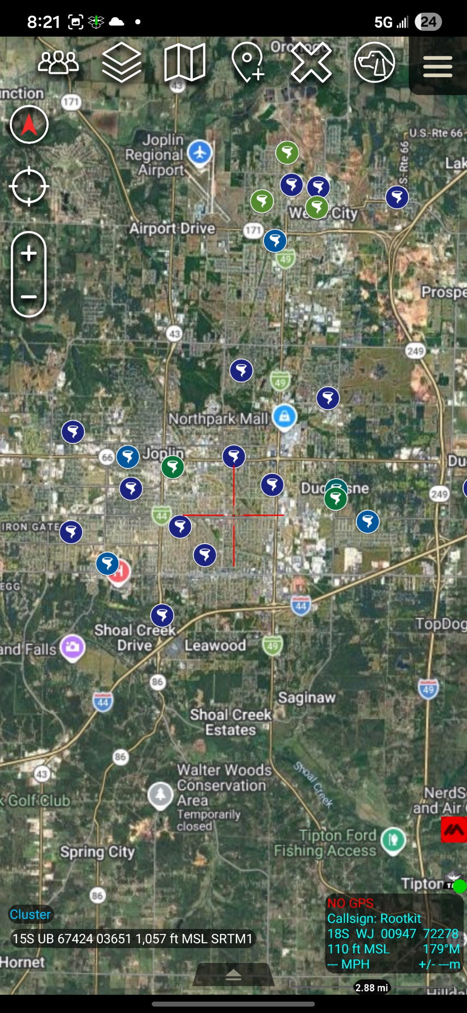 FREE ATAK/TAK Aware (iPhone) Public Tornado Shelter Map