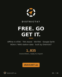 NOAA Weather Radio — 1,035 Transmitters | Free Status-Coded KMZ for ATAK, TAK Aware & Google Earth