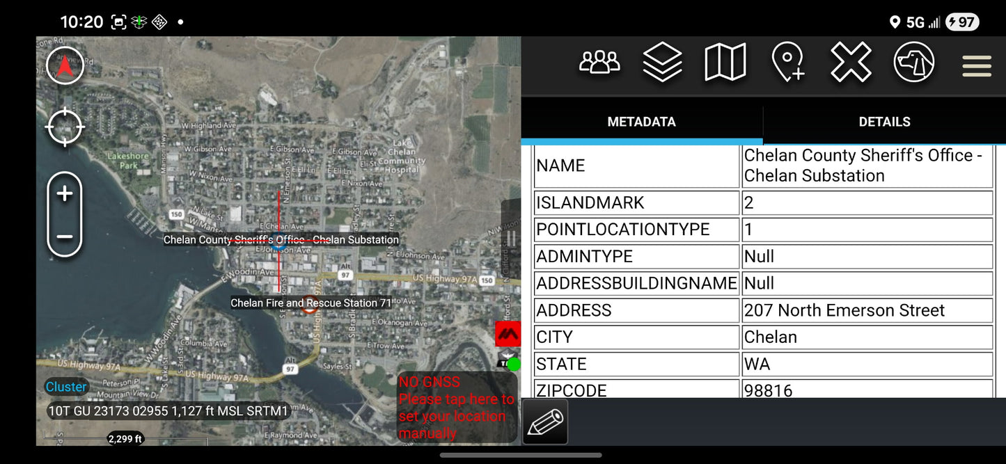 ATAK/TAK Aware (iPhone) Hospitals, Fire Station and Police Stations