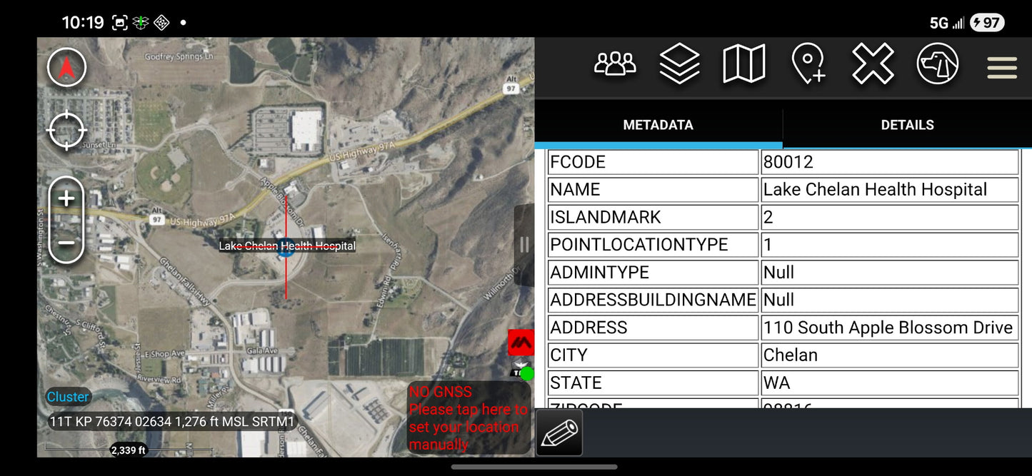 ATAK/TAK Aware (iPhone) Hospitals, Fire Station and Police Stations