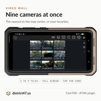Video wall: nine cameras at once