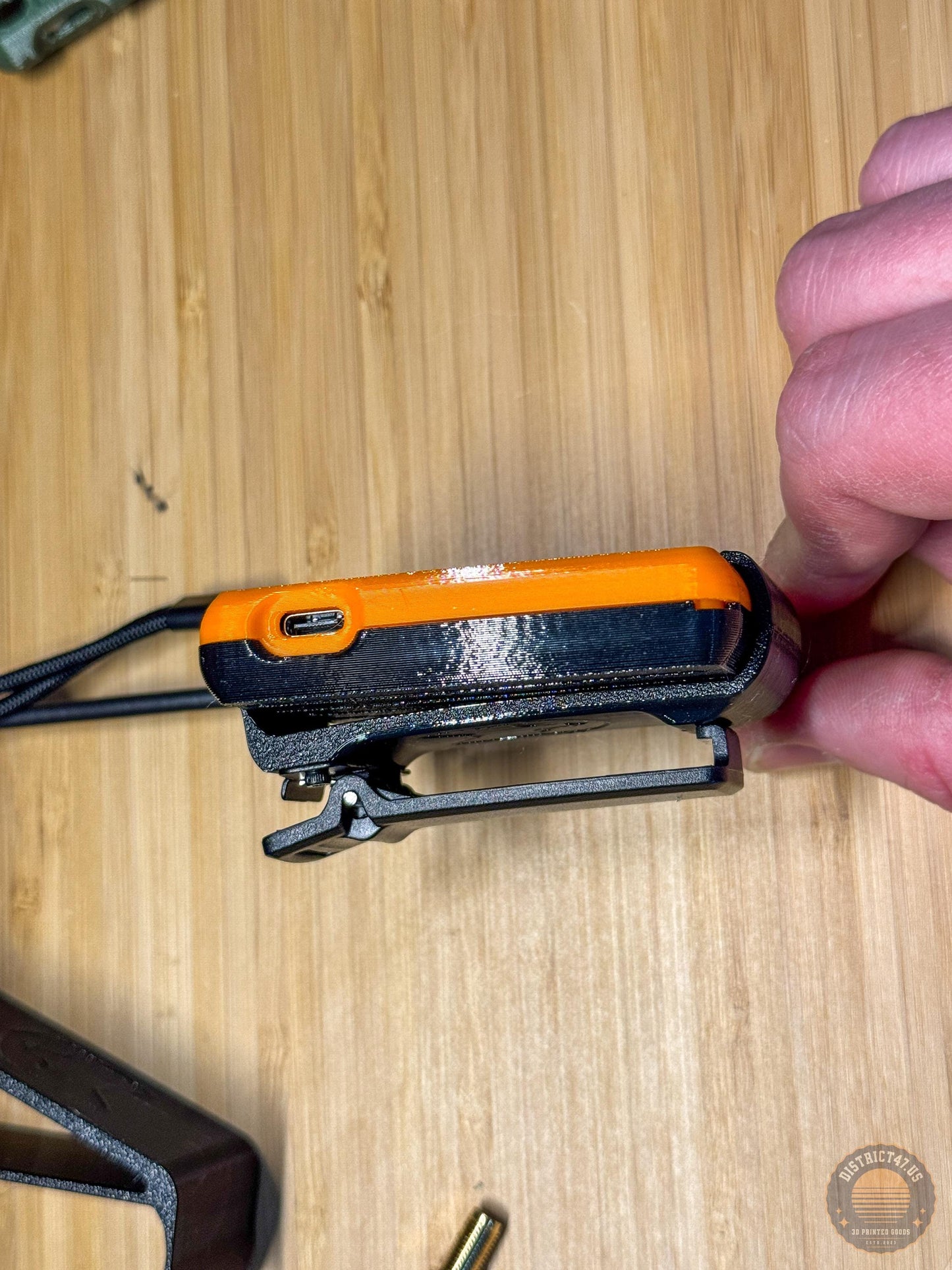 Meshtastic Portable Node with 3,000mah battery, desk stand, molle clip and pocket clip