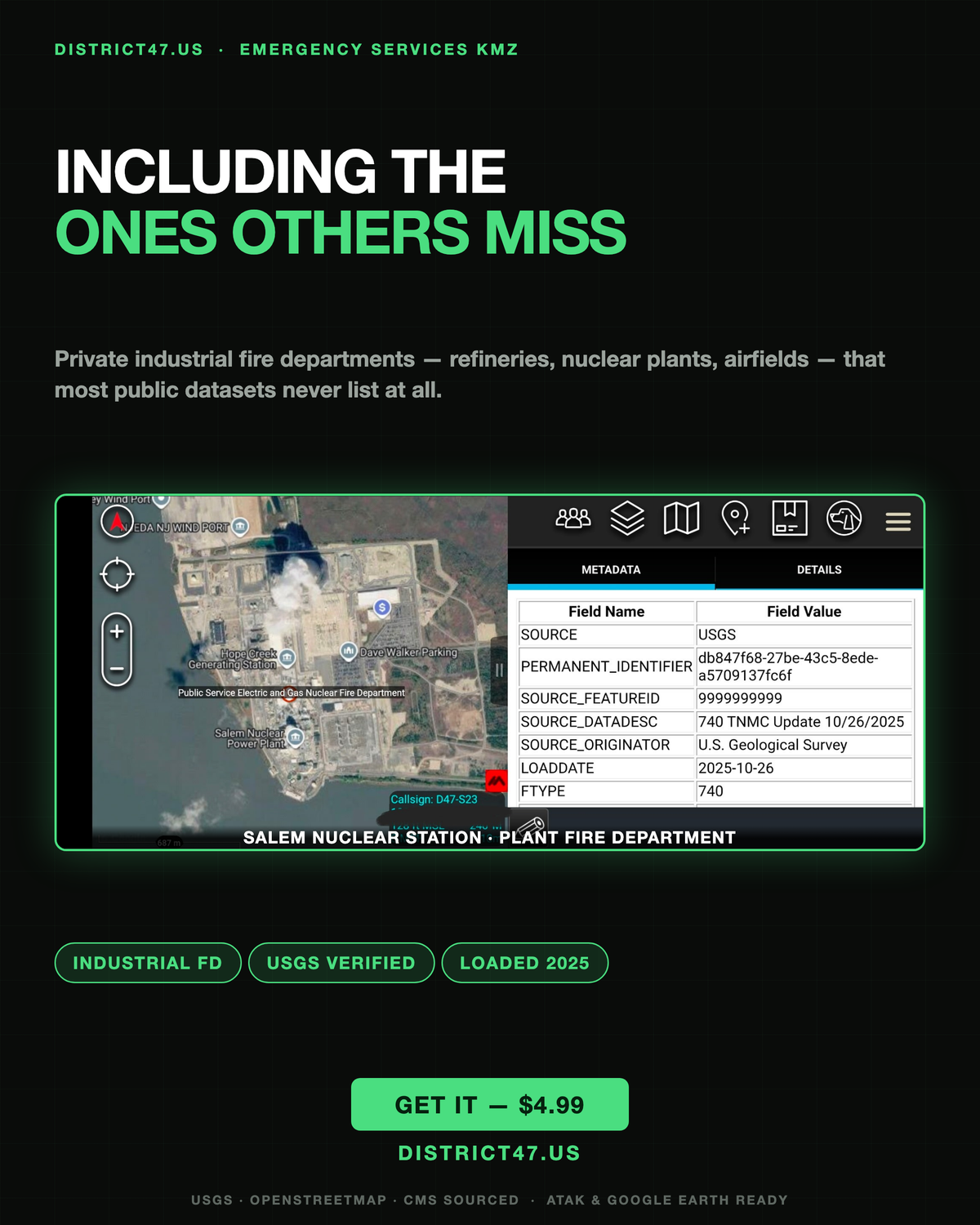 ATAK/TAK Aware (iPhone) Hospitals, Fire Stations and Police Stations